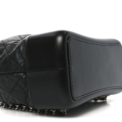 Chanel Aged Calfskin Quilted Small Gabrielle Backpack Black 9 of 10