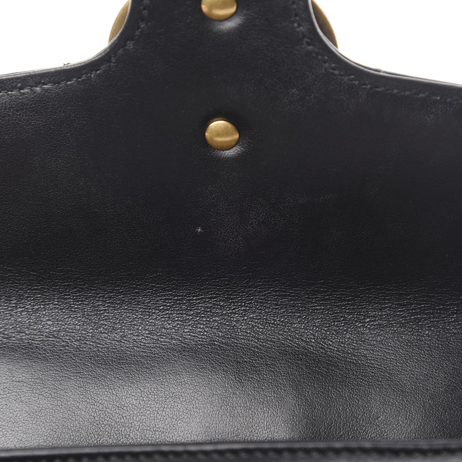 Gucci Calfskin Matelasse Mini GG Marmont Top Handle Shoulder Bag Black 12 of 12