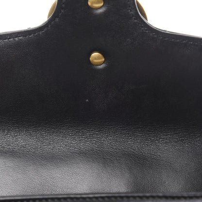 Gucci Calfskin Matelasse Mini GG Marmont Top Handle Shoulder Bag Black 12 of 12