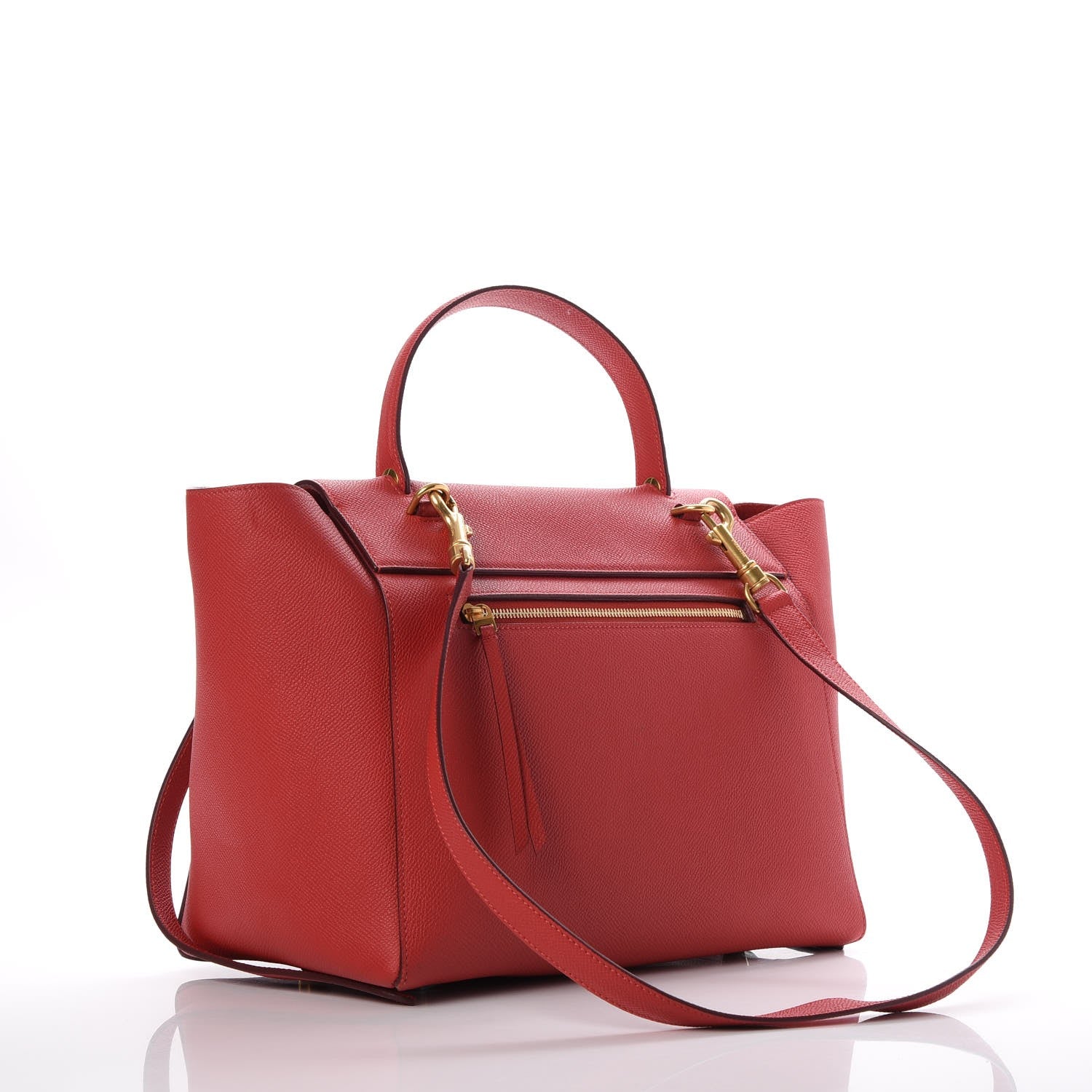Celine Grained Calfskin Mini Belt Bag Coquelicot 4 of 9