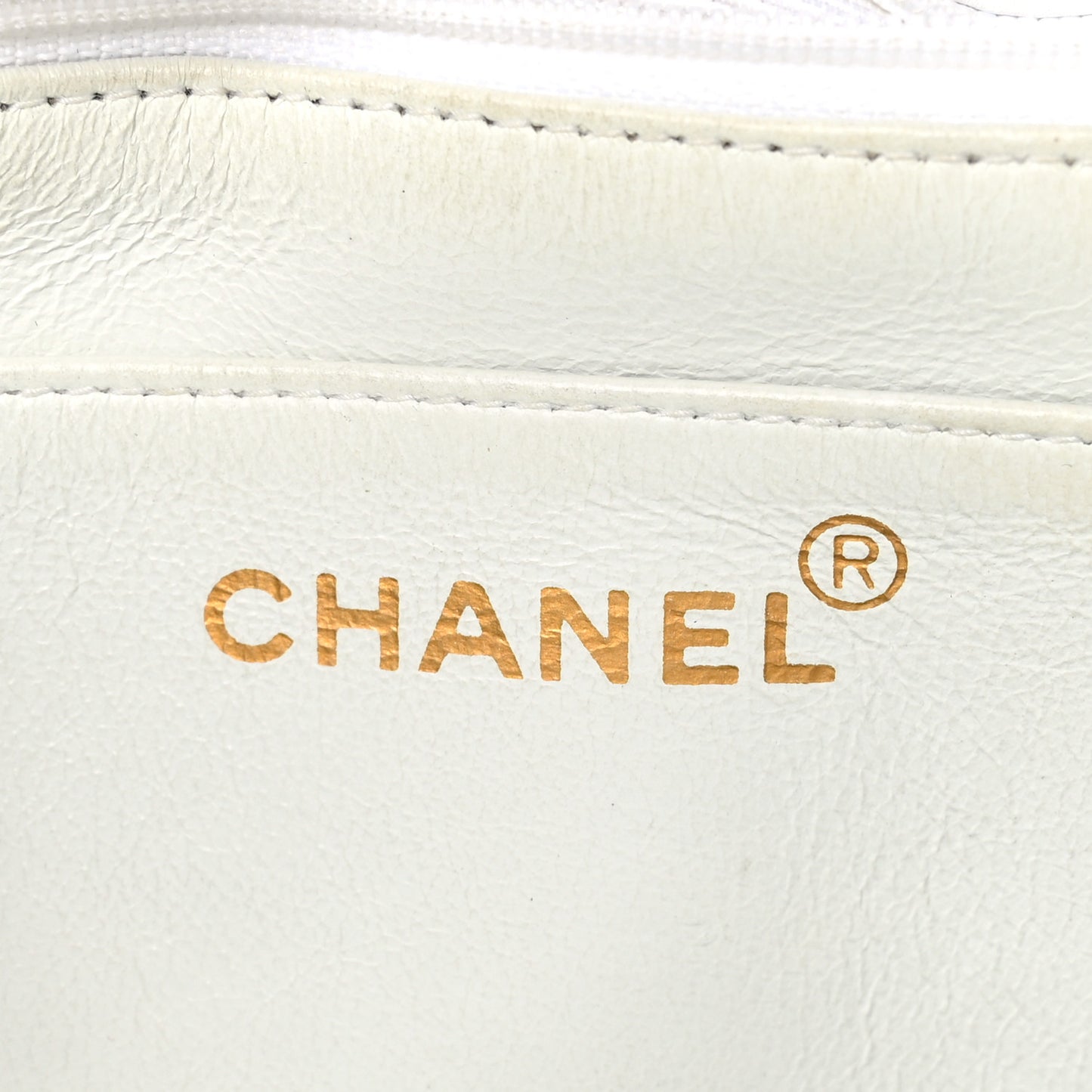 Lambskin Quilted Medium Single Flap White