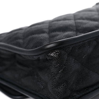 Chanel Caviar Quilted Large French Riviera Flap Black 10 of 12