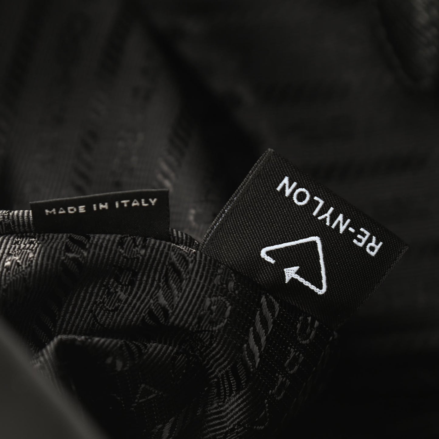 Tessuto Nylon Saffiano Shopping Tote Black