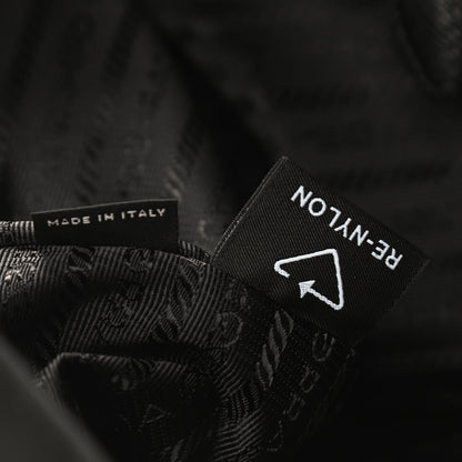 Prada Tessuto Nylon Saffiano Shopping Tote Black 7 of 9