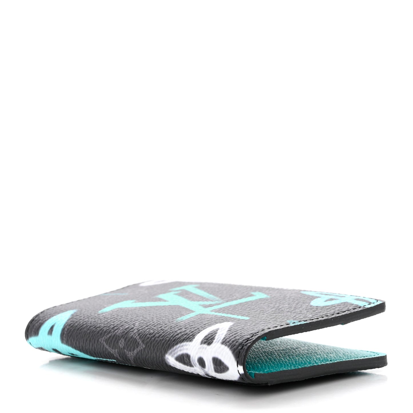 Monogram Eclipse LV Graffiti Pocket Organizer Green Lights