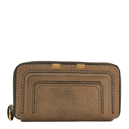 Chloe Grained Calfskin Marcie Long Zip Around Wallet Nut 1 of 8