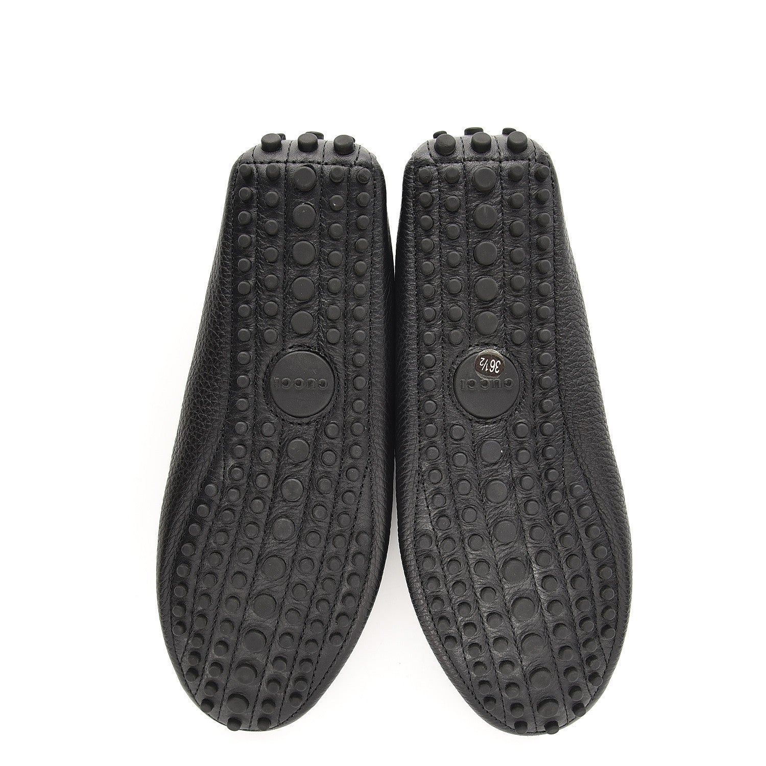 Gucci Calfskin Horsebit Web Driver Loafers 36.5 Black 5 of 8