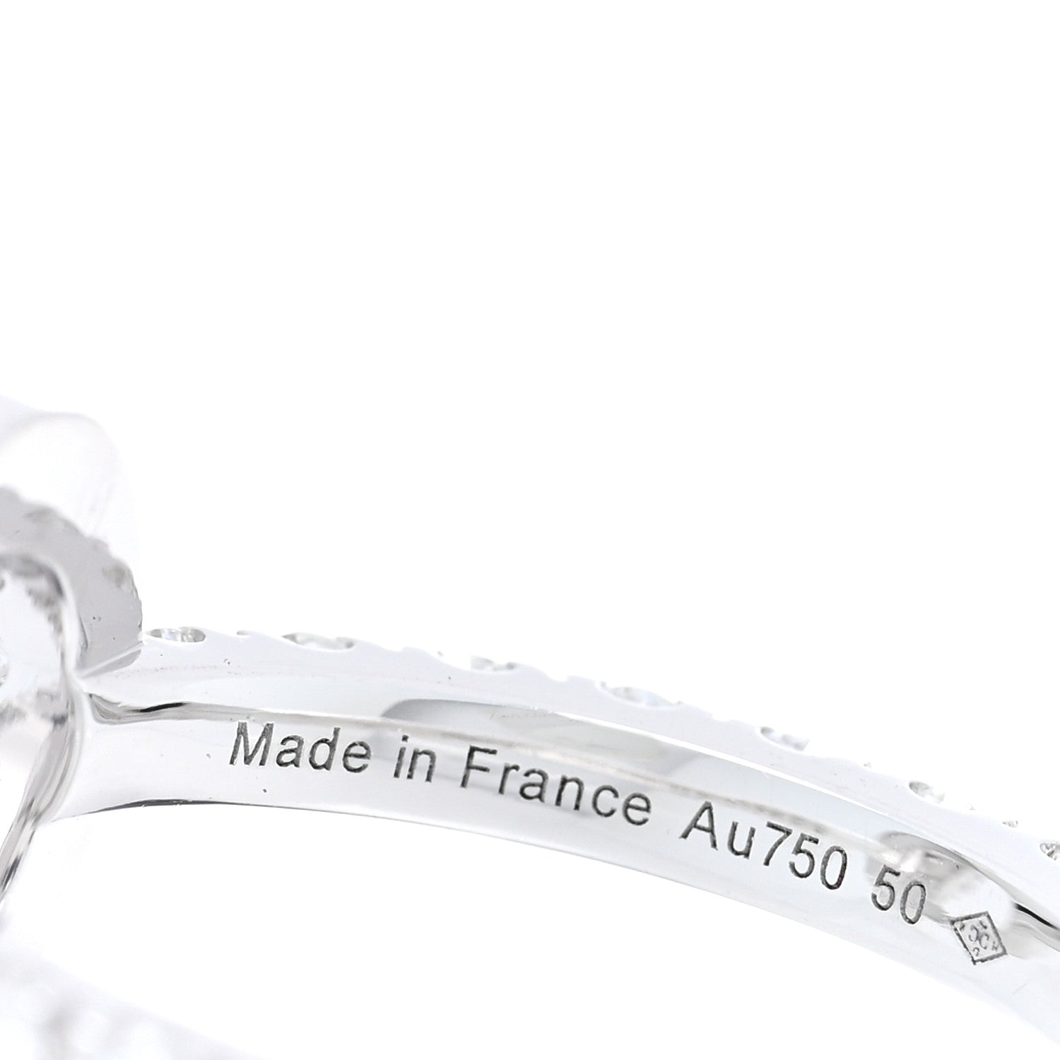 Hermes 18K White Gold Diamond Finesse Ring 50 5.25 5 of 6