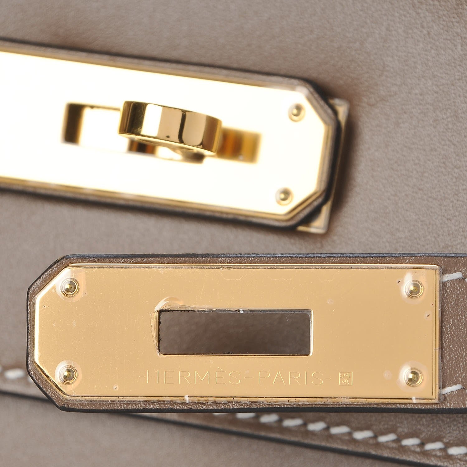 Hermes Tadelakt Sellier Kelly 32 Etoupe 11 of 32