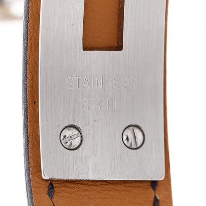 Hermes Stainless Steel Barenia 20mm Kelly Cadena Double Tour Quartz Watch Marine 5 of 6