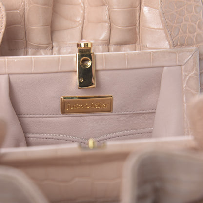Judith Leiber Crocodile Evening Bag Pink 8 of 10