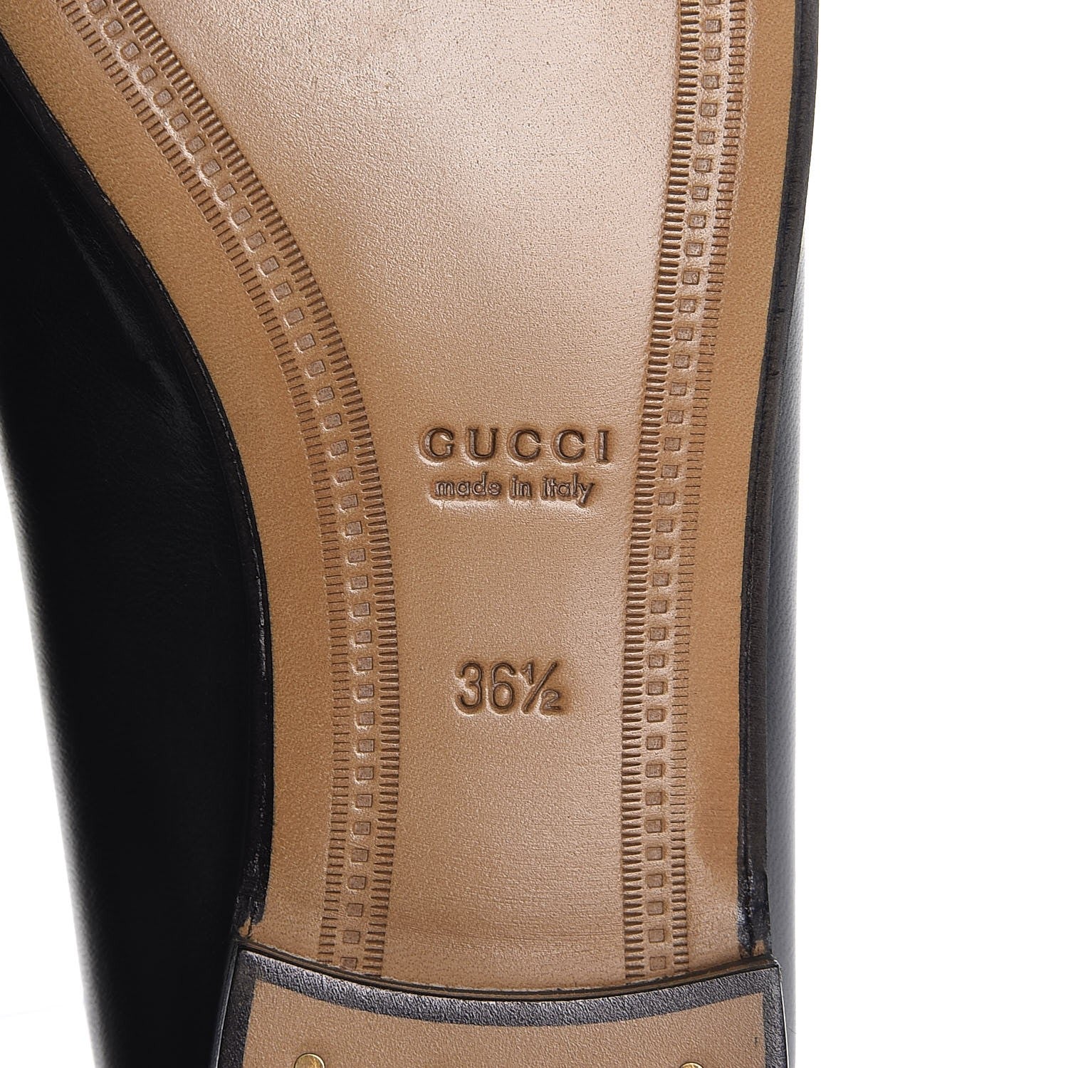 Gucci Lambskin Womens Brixton Horsebit Loafers 36.5 Black 6 of 8