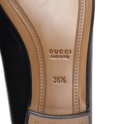 Gucci Lambskin Womens Brixton Horsebit Loafers 36.5 Black 6 of 8