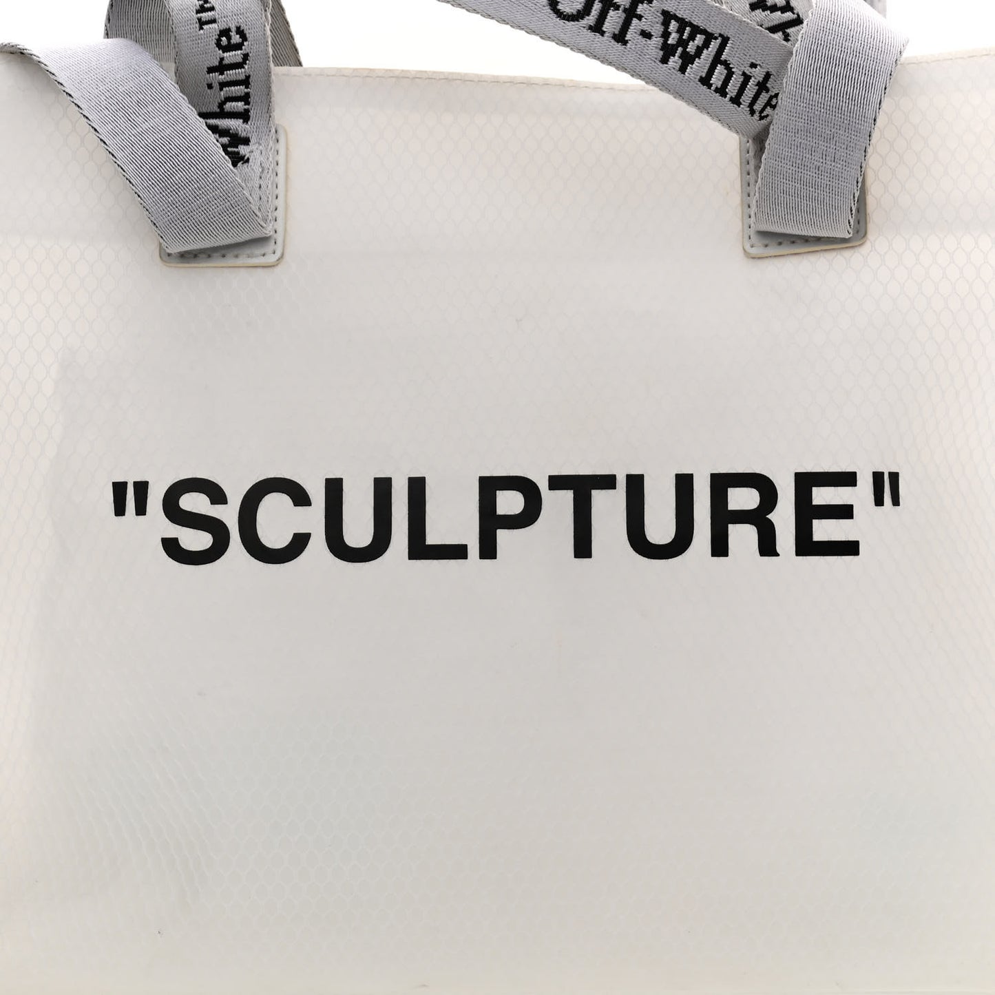Nylon Sculpture Tote Bag White
