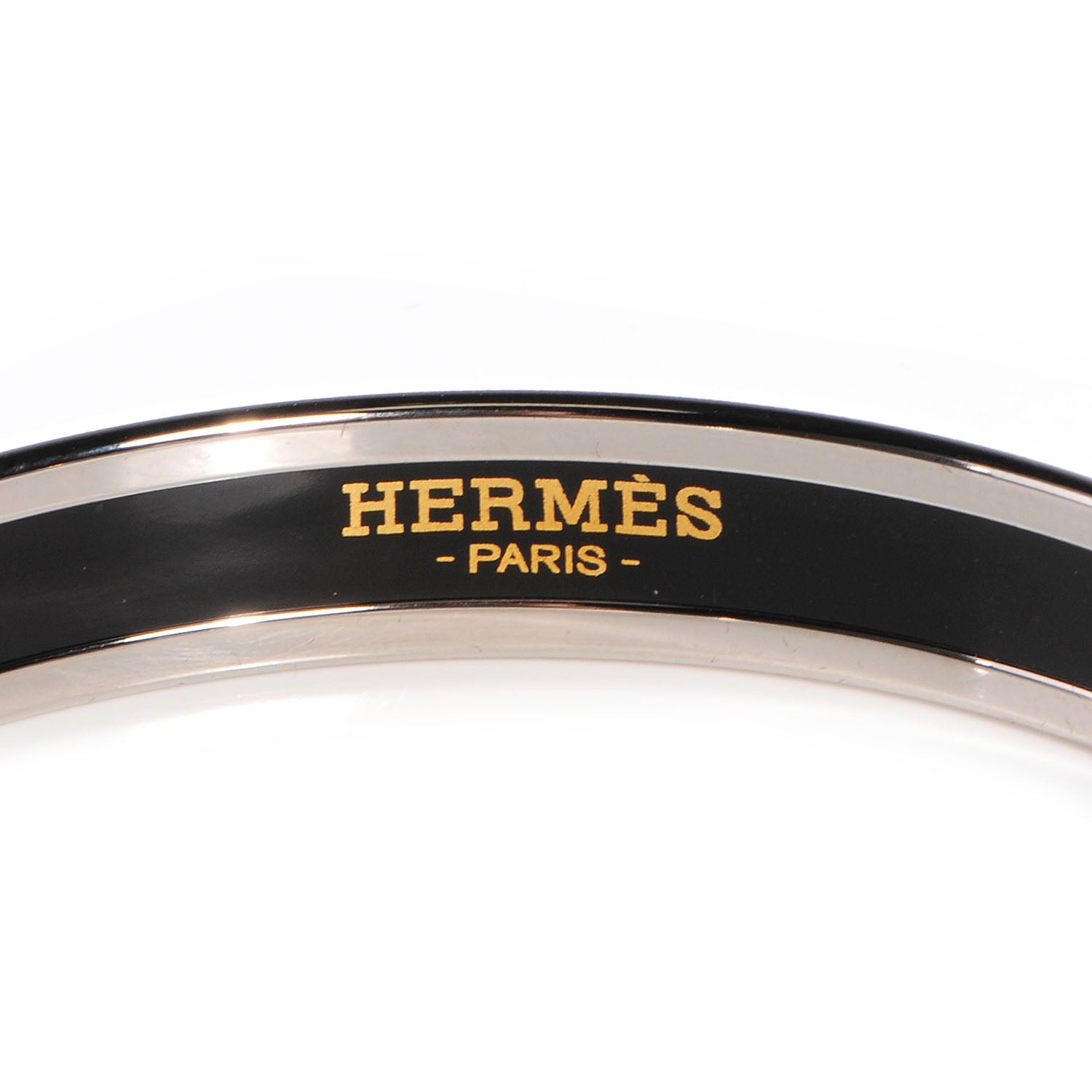 Hermes Enamel Printed Narrow Clic C'est Noue Bracelet 62 White Platinum 3 of 6