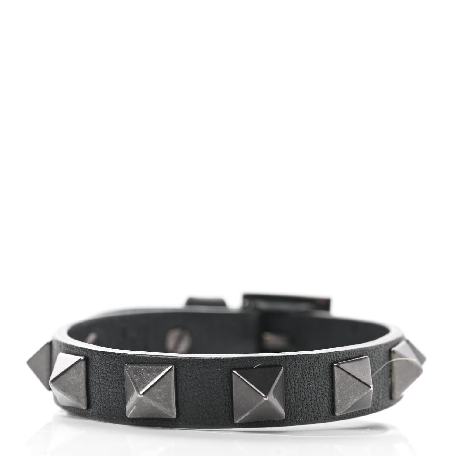 Valentino Garavani Vitello Rockstud Bracelet Black 3 of 5