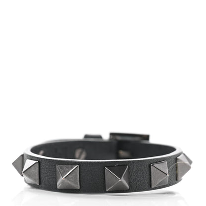 Valentino Garavani Vitello Rockstud Bracelet Black 3 of 5