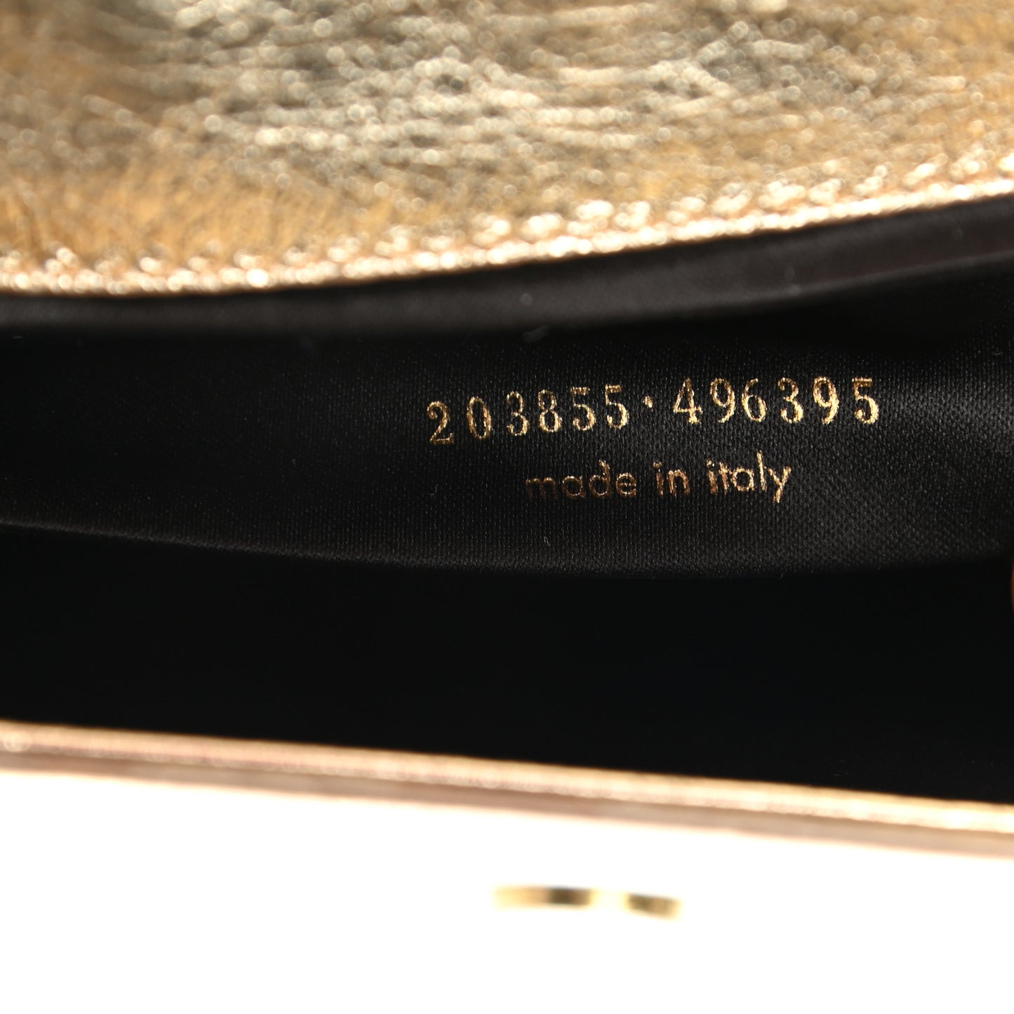 Metallic Calfskin Monogram Large Belle De Jour Clutch Gold