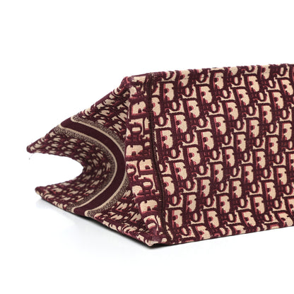Christian Dior Oblique Large Book Tote Burgundy Multicolor 8 of 9