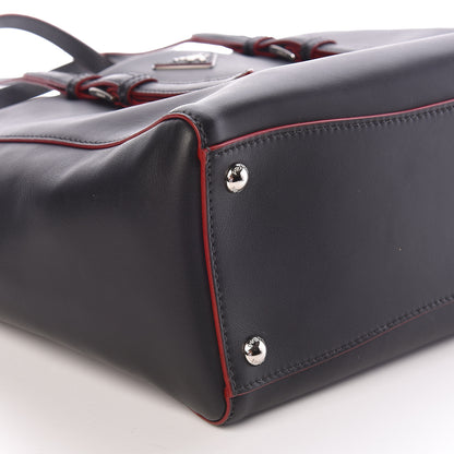Prada City Calf Sport Tote Black Rosso 7 of 8