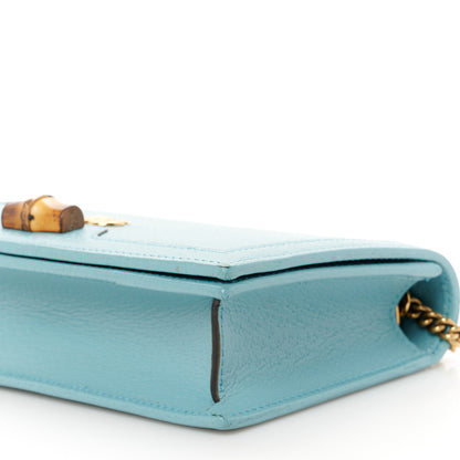 Gucci Textured Dollar Calfskin Mini Diana Chain Bag Dusty Azure 10 of 10