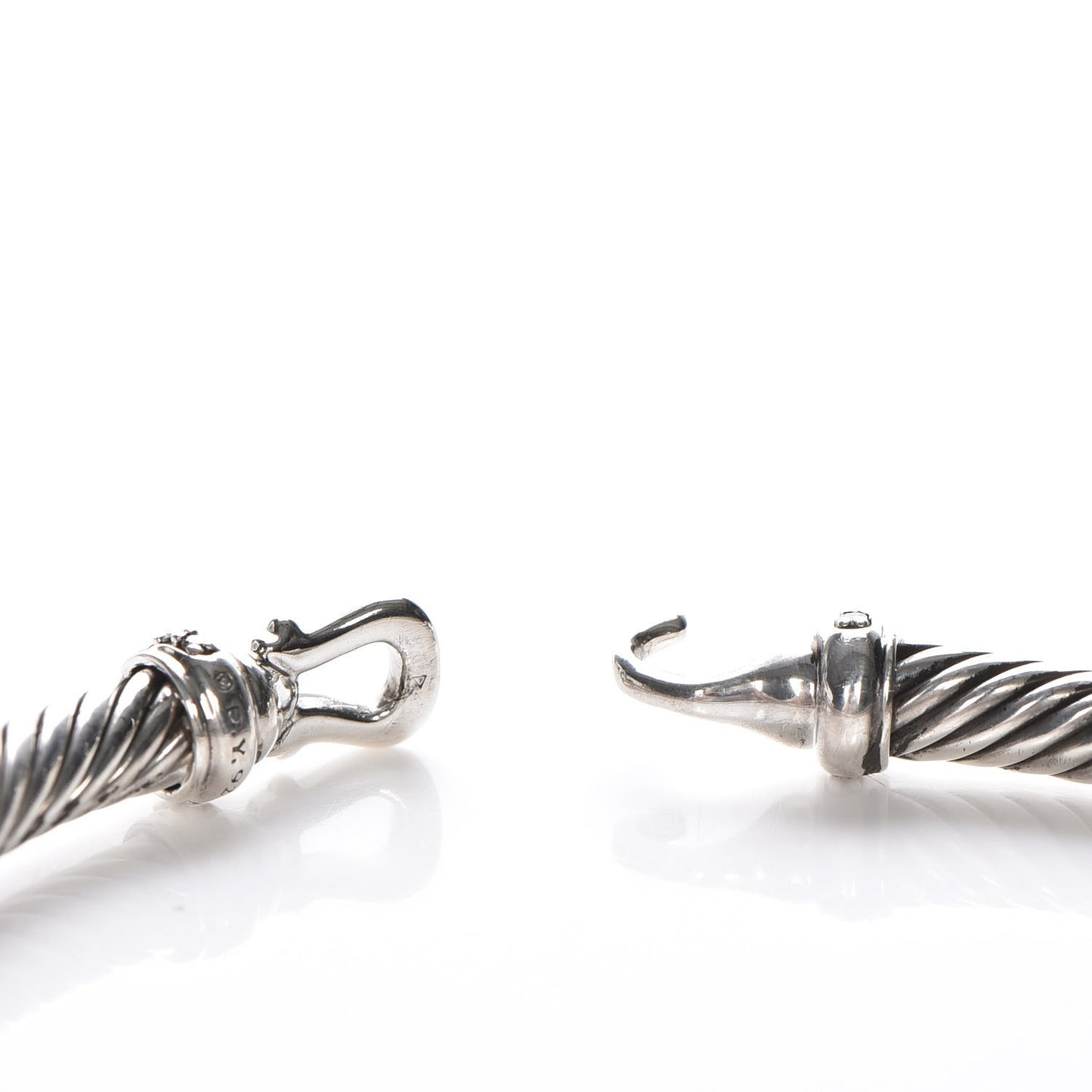 Sterling Silver Diamond 5mm Cable Buckle Bracelet