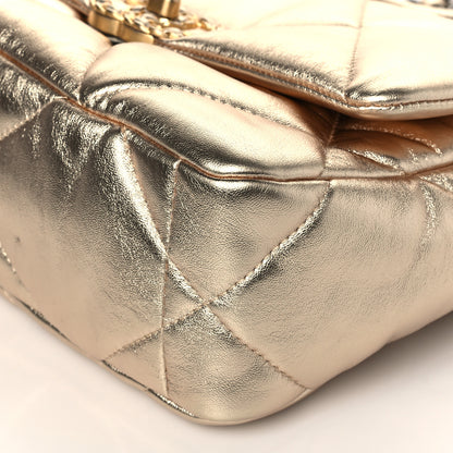 Chanel Metallic Lambskin Quilted Medium Chanel 19 Flap Gold 10 of 11