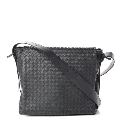 Bottega Veneta Nappa Intrecciato Messenger Bag Ferro Gray 1 of 13