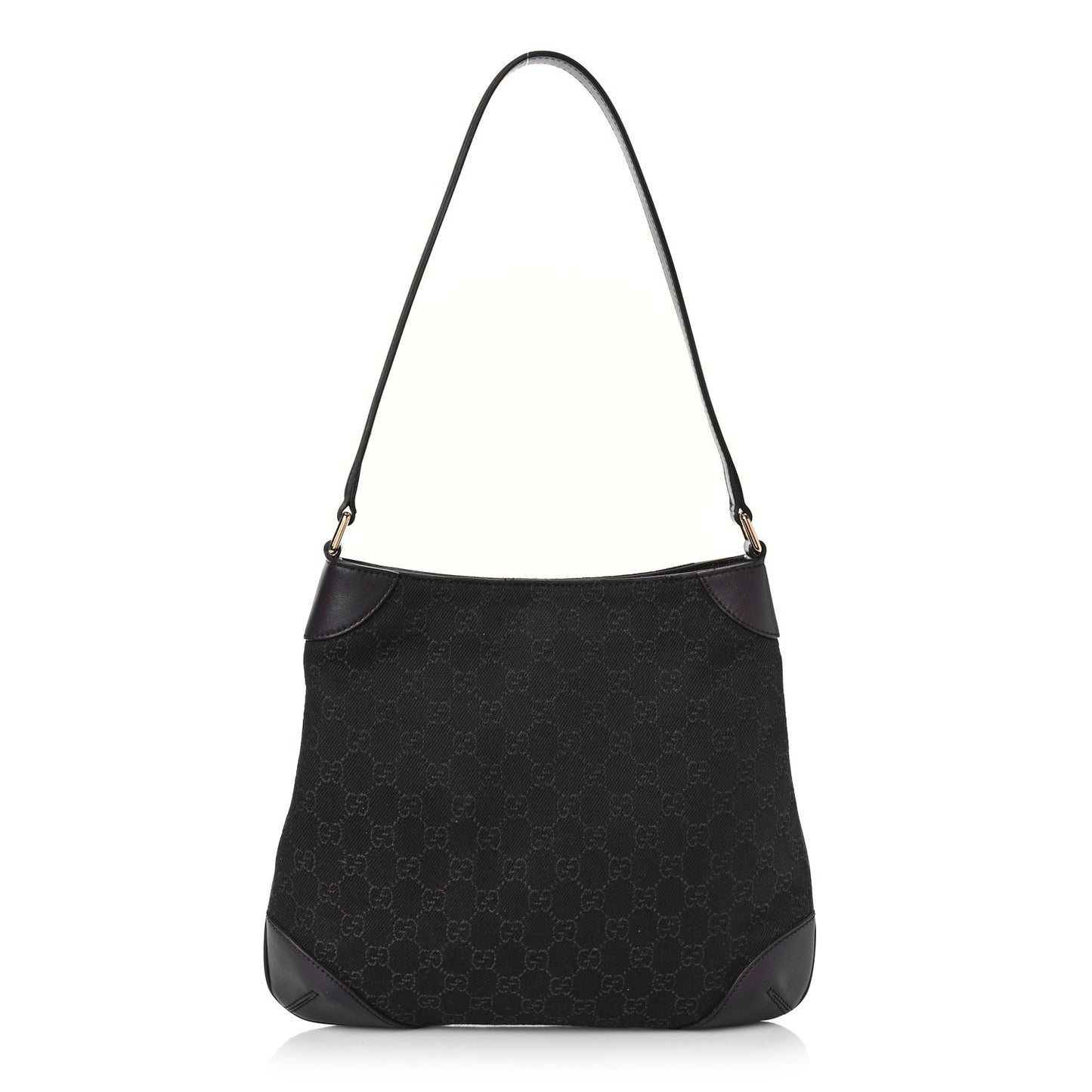 Monogram Signature Hobo Shoulder Bag Dark Brown