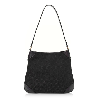 Gucci Monogram Signature Hobo Shoulder Bag Dark Brown 1 of 10