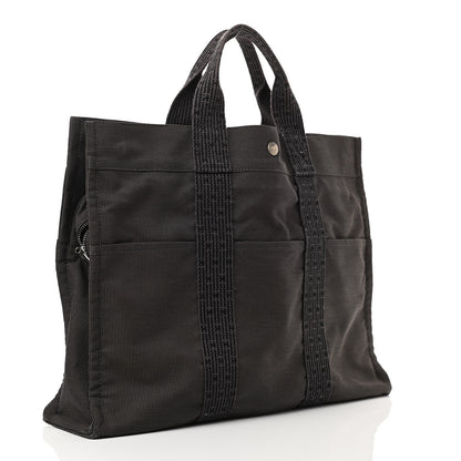 Hermes Canvas Herline Tote MM Grey 3 of 12