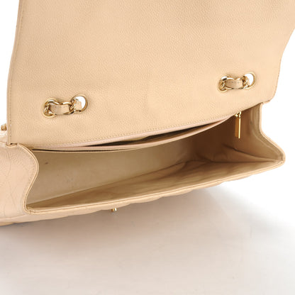 Chanel Caviar Quilted Jumbo Single Flap Beige 6 of 11