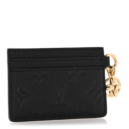 Louis Vuitton Empreinte Monogram LV Charms Card Holder Black 3 of 8