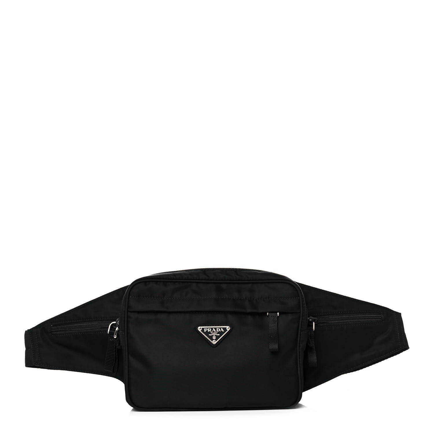 Prada Tessuto Nylon Saffiano Belt Bag Black 1 of 12