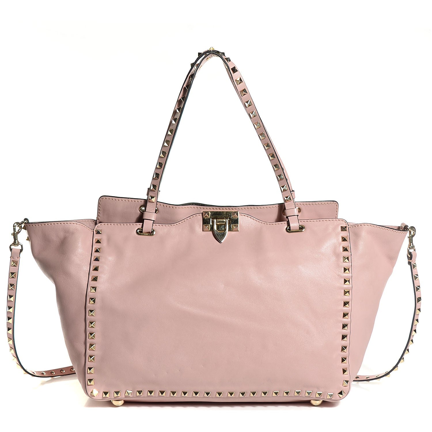 Valentino Garavani Vitello Medium Rockstud Tote Pink 1 of 10