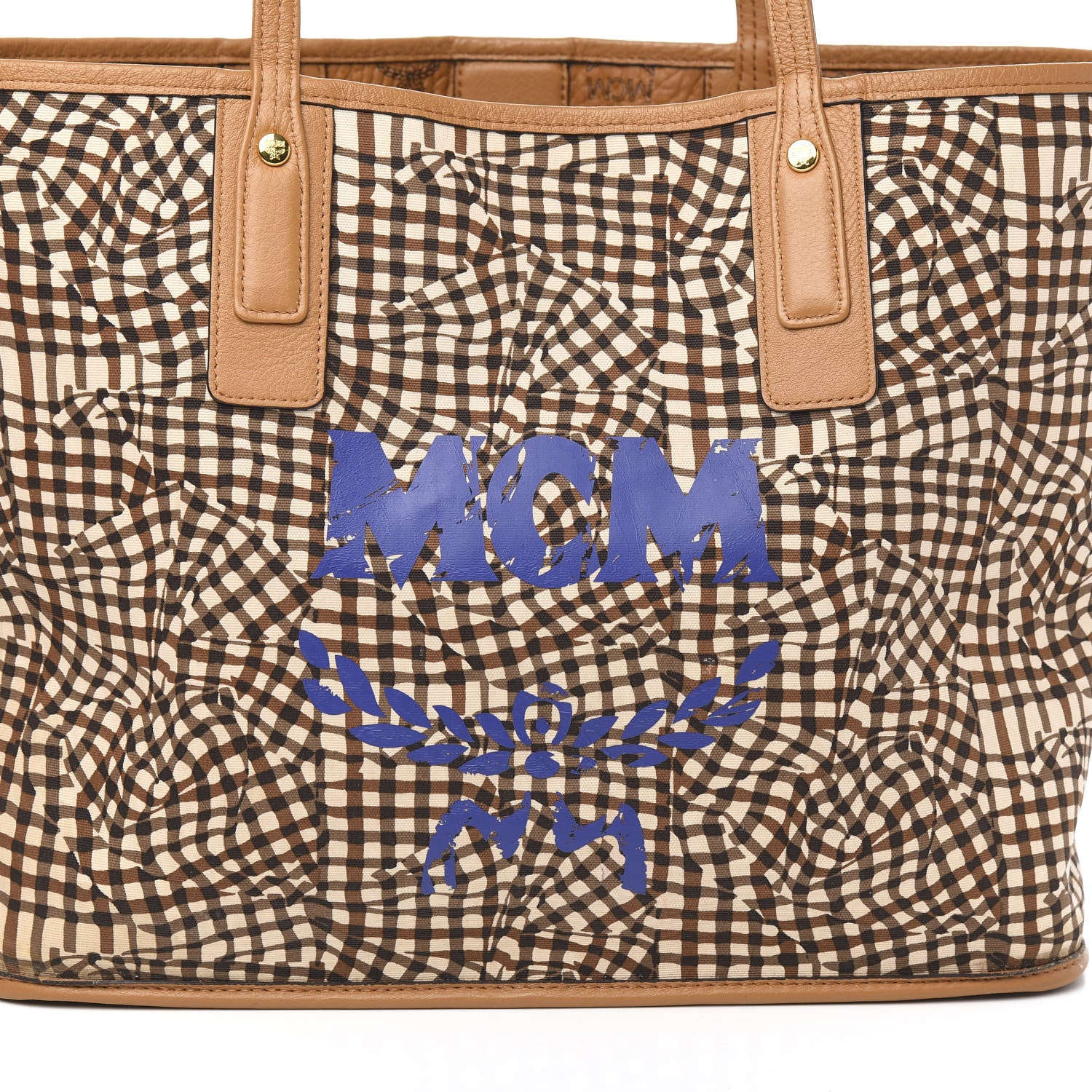 MCM Visetos Medium Liz Reversible Shopper Tote Cognac 18 of 18