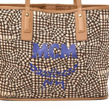 MCM Visetos Medium Liz Reversible Shopper Tote Cognac 18 of 18