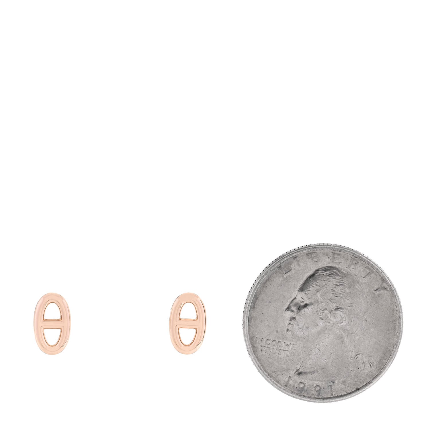 Hermes 18K Rose Gold TPM Farandole Stud Earrings 2 of 5