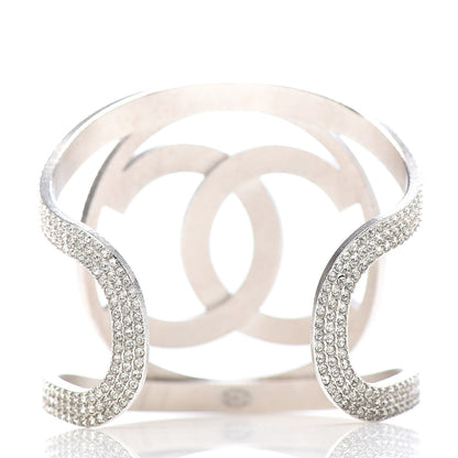 Chanel Crystal CC Cuff Silver 3 of 5