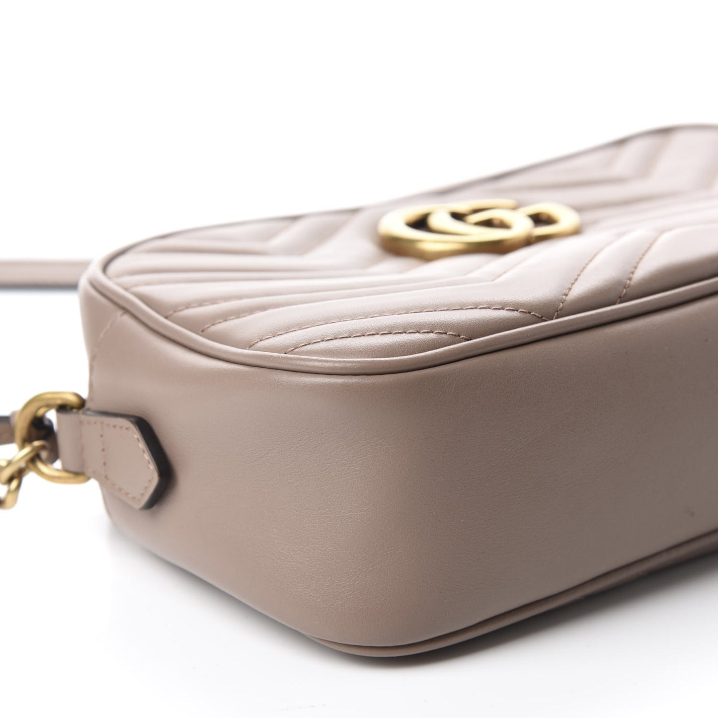 Calfskin Matelasse Small GG Marmont Chain Shoulder Bag Porcelain Rose
