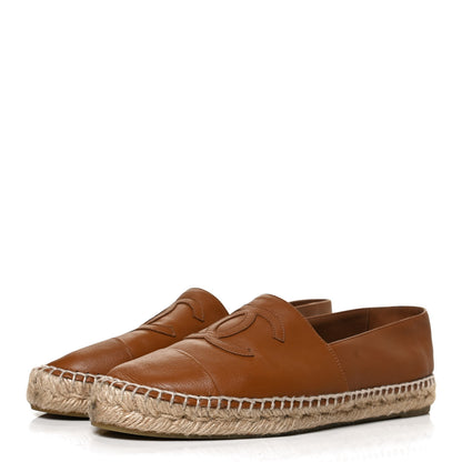 Chanel Lambskin CC Espadrilles 40 Brown 3 of 11