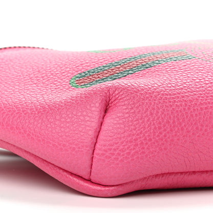 Gucci Grained Calfskin Small Logo Belt Bag Box Pink Green 9 of 11