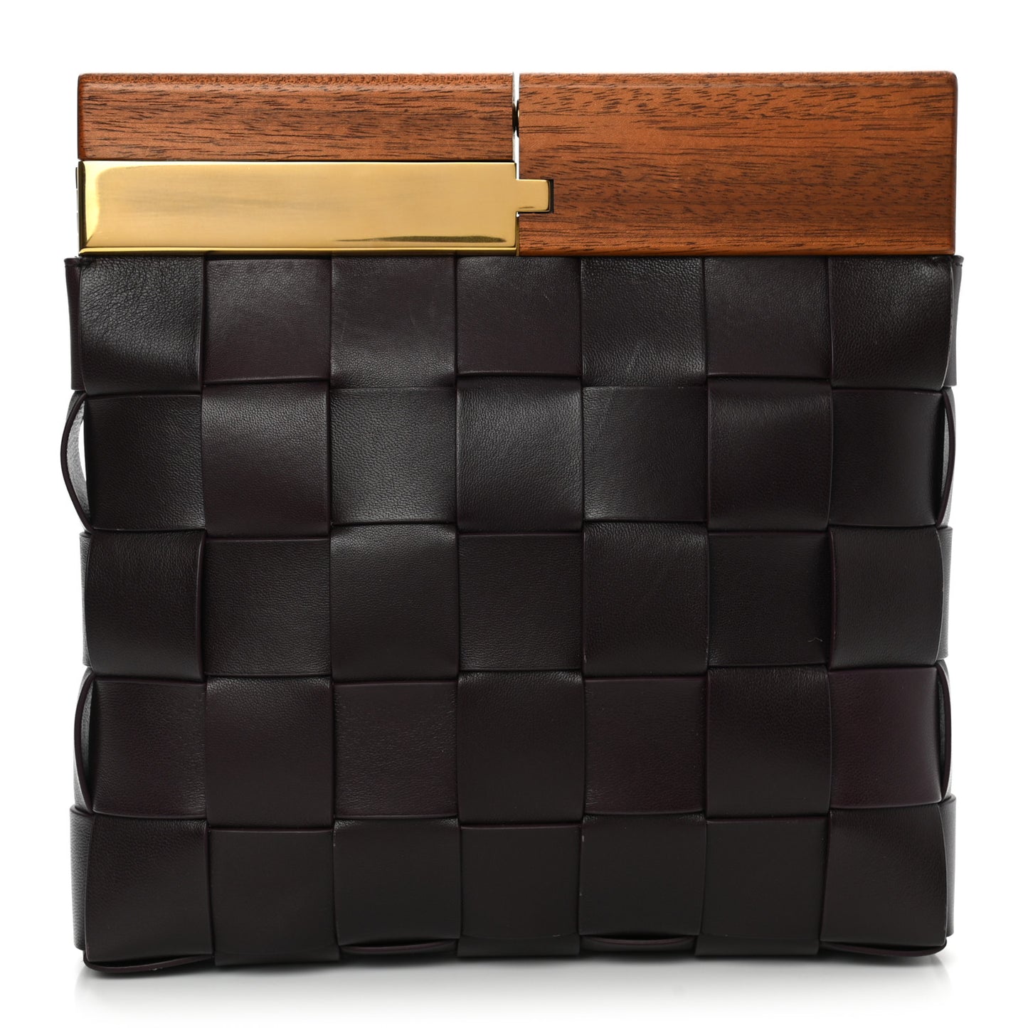 Nappa Intrecciato The Snap Clutch Grape
