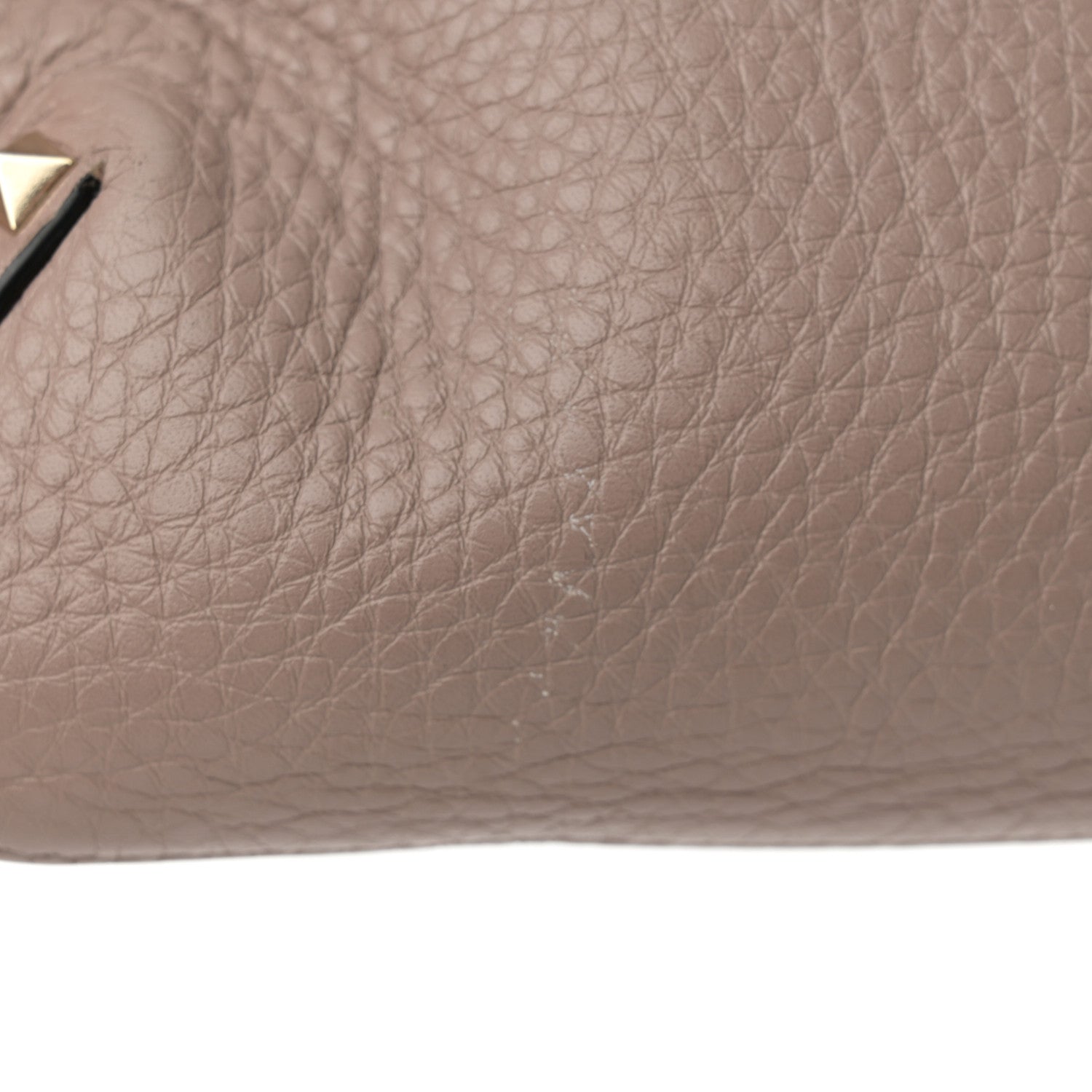 Valentino Garavani Pebbled Calfskin Small Rockstud Flip Lock Hobo Poudre 17 of 18