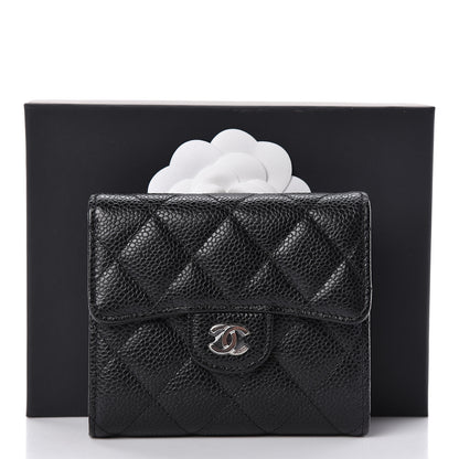 Chanel Caviar Quilted Compact Flap Wallet Black 9 of 9