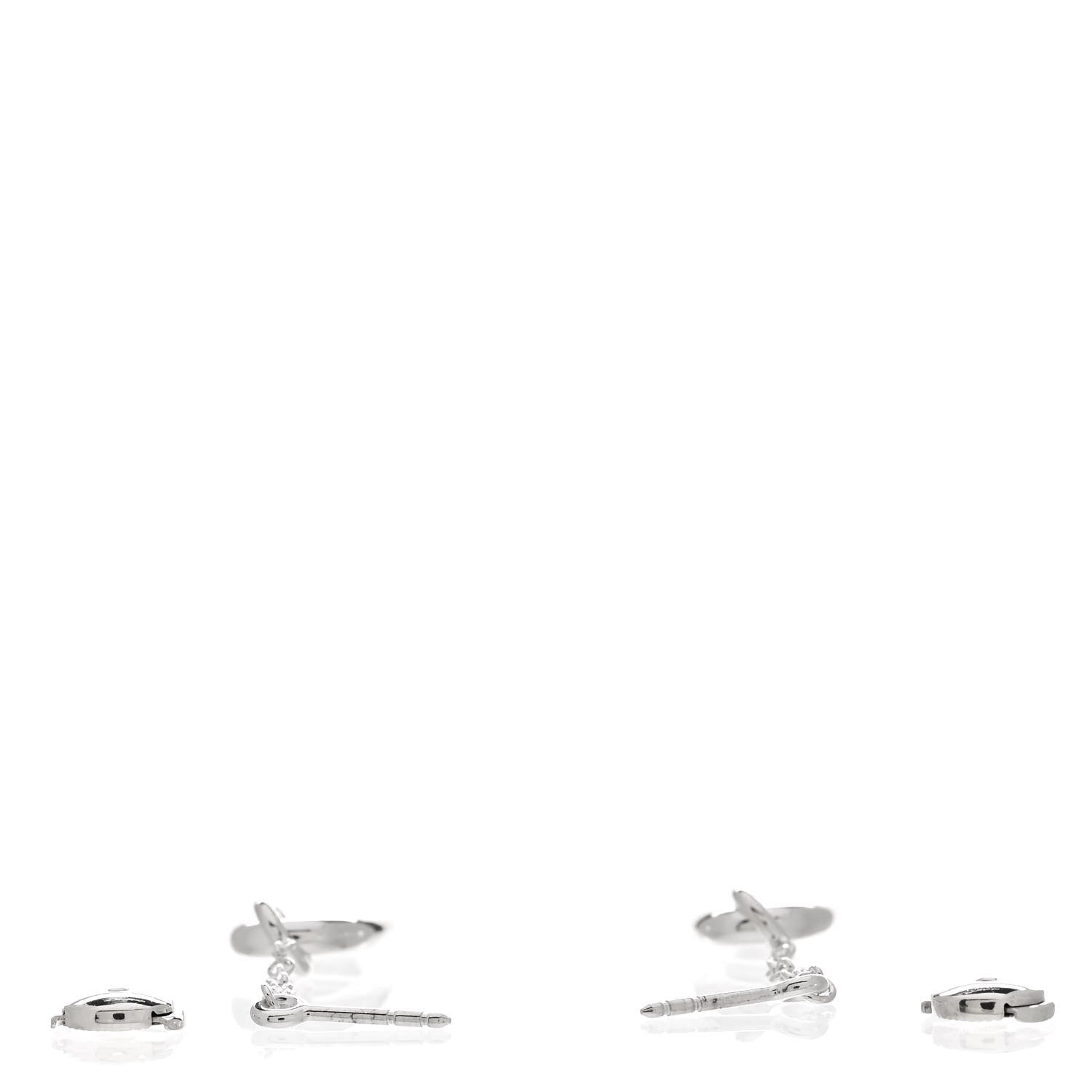 Hermes Sterling Silver Farandole Drop Earrings 3 of 5