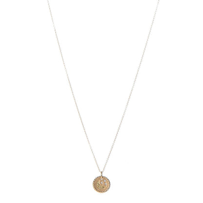 David Yurman 18K Yellow Gold Diamond Sapphire Moon and Stars Pendant Necklace 1 of 6