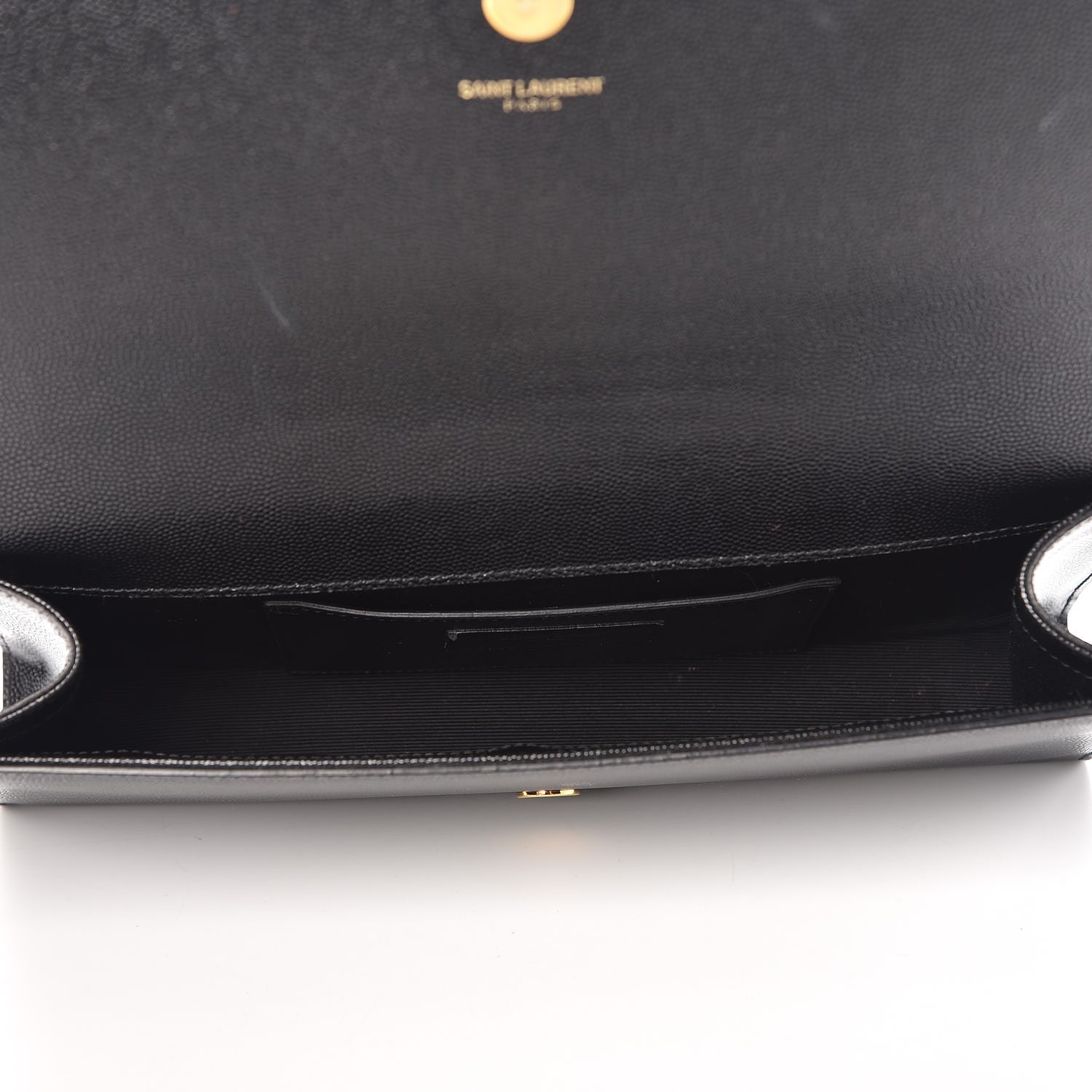 Saint Laurent Grain De Poudre Monogram Cassandre Clutch Black 5 of 9