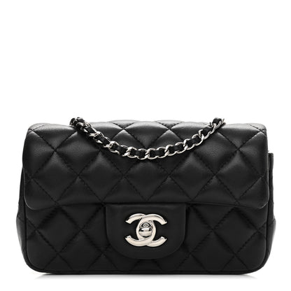 Chanel Lambskin Quilted Extra Mini Rectangular Flap Black 1 of 16
