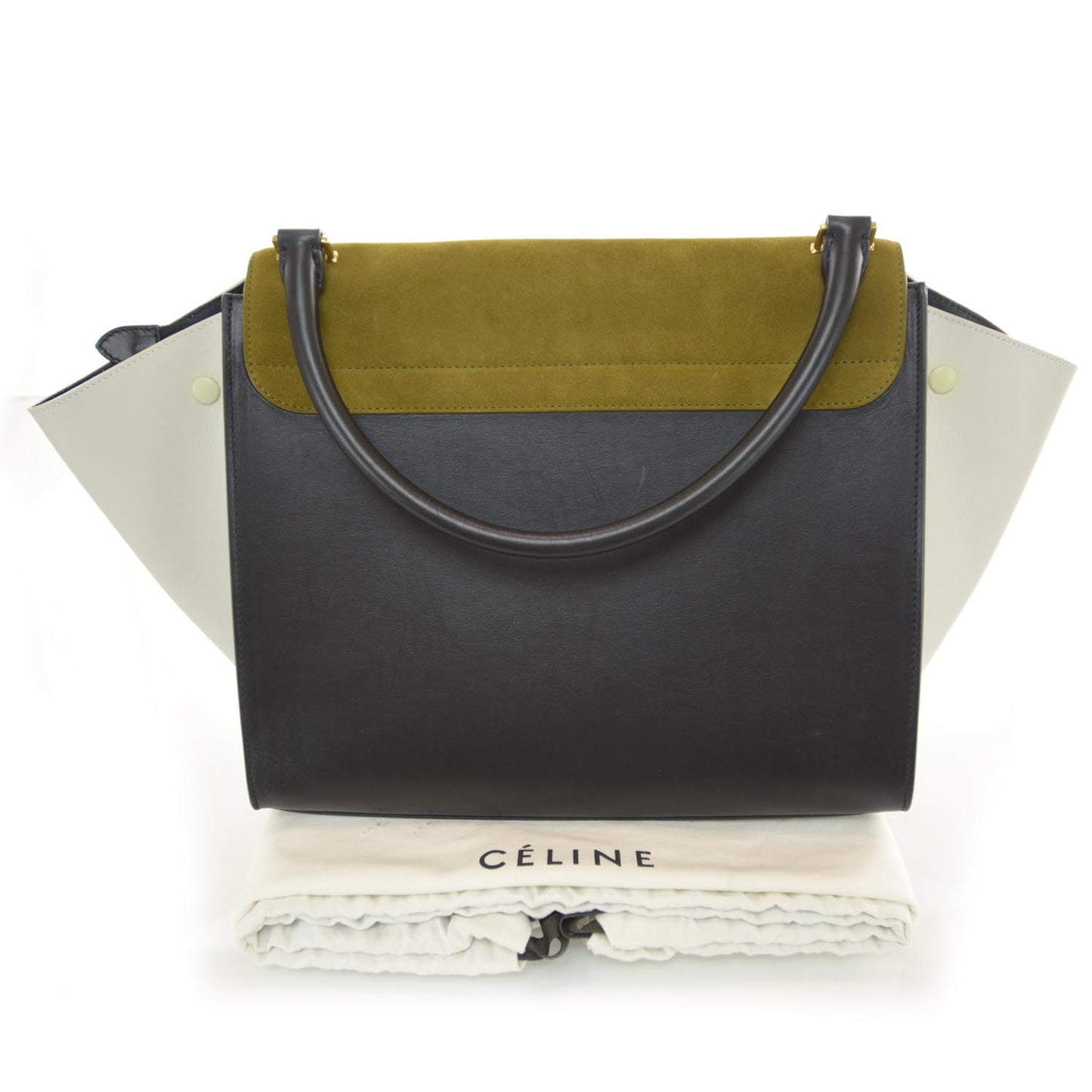 Calfskin and Suede Trapeze Tri-Color